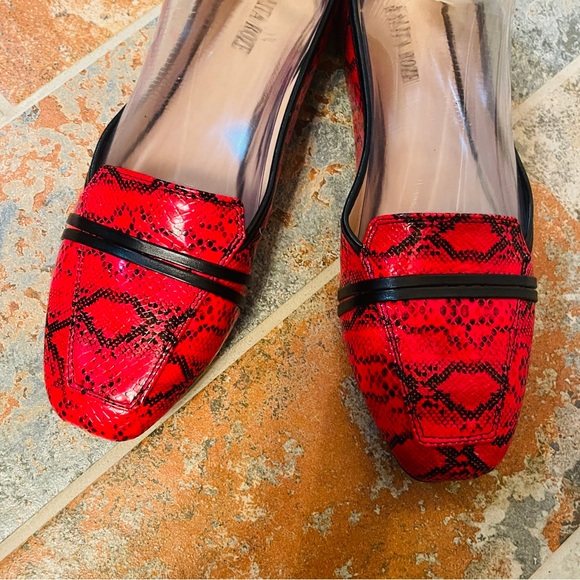 🐦‍🔥NWOB Frisky Kalita Rose Snake Print Red/Black Loafers/Flats! - Picture 15 of 15